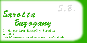 sarolta buzogany business card